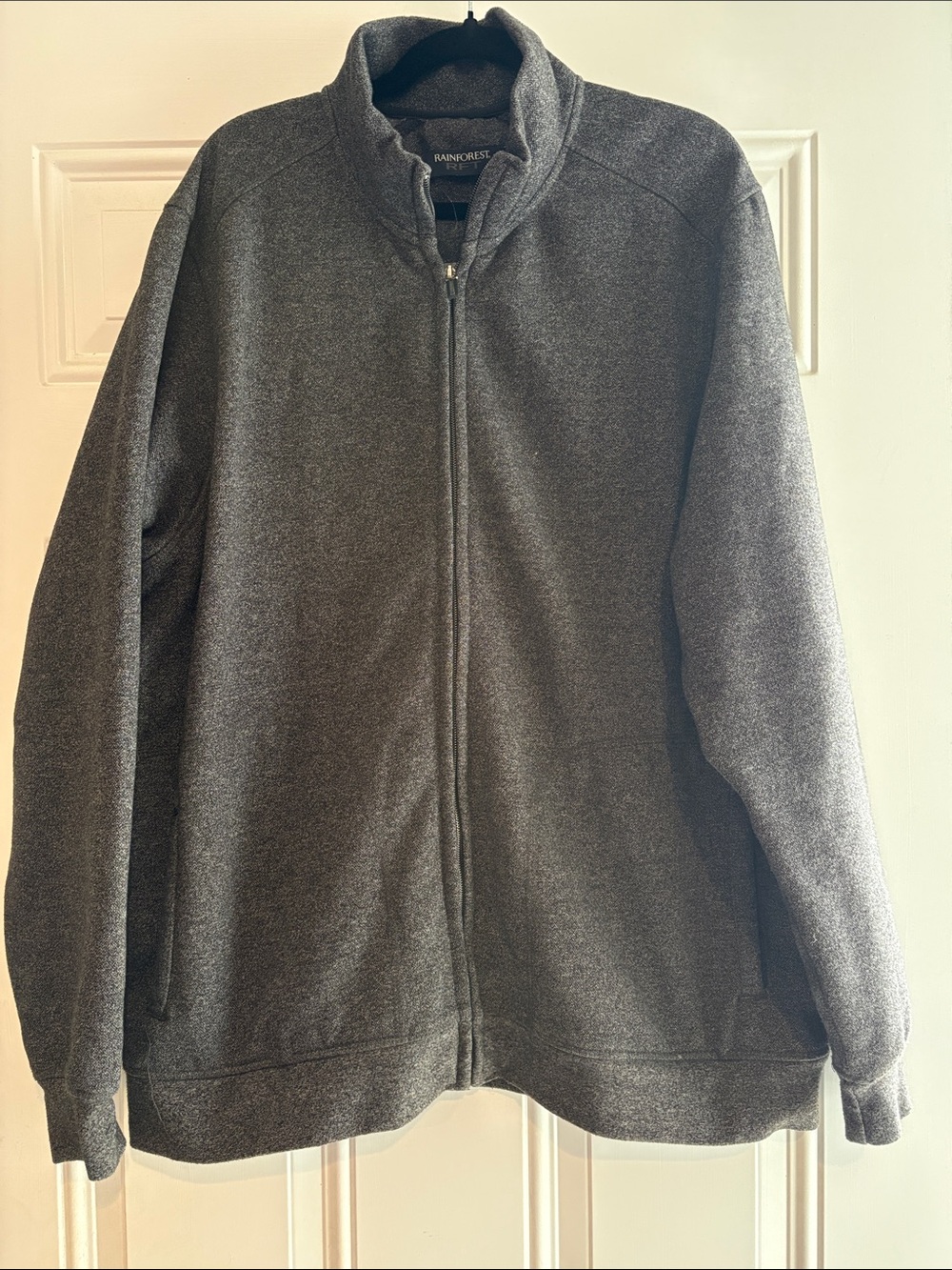 RAINFOREST Men's Charcoal Full-Zip Sweater Jacket